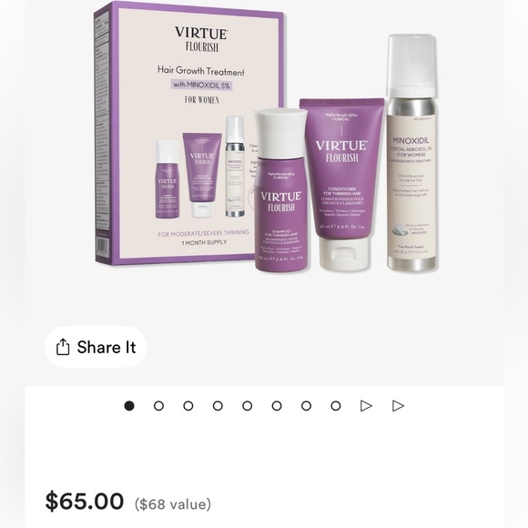 Virtue Flourish Hair Growth Treatment Set - Purple - Picture 6 of 6